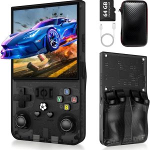 R36MAX Retro Handheld Game Console – 18,000+ Classic Games, 4.0″ IPS Display, Linux System, 64GB Storage – Your Retro Gaming Console and The to Relive Timeless Classics.
